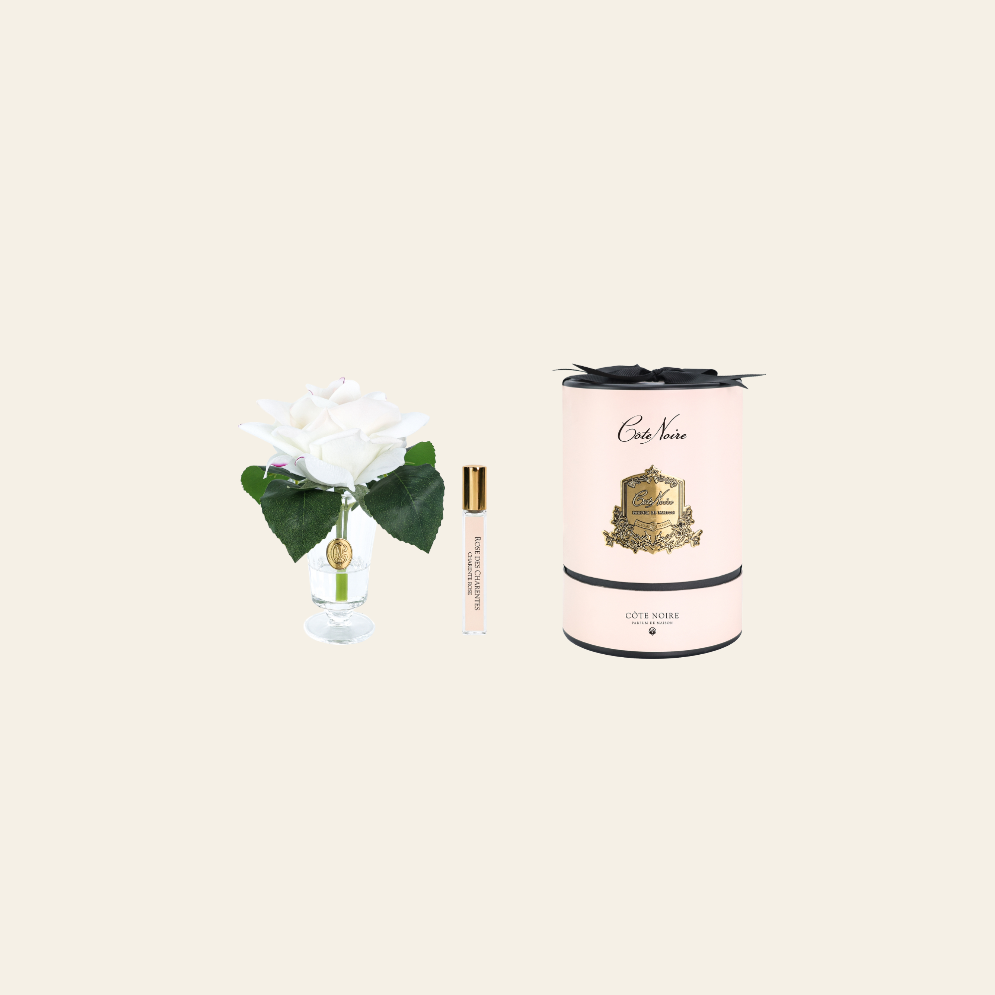 موزع عطر فاخر مع وردة Charente Rose بلون Blush