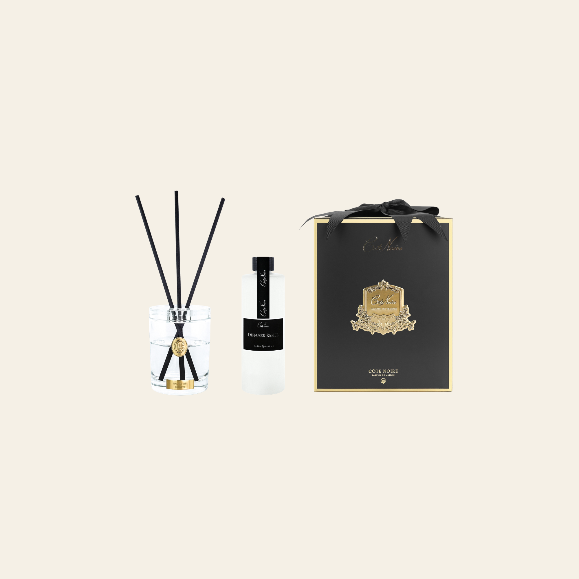 موزع عطر فاخر مع أعواد – Eau de Vie (200 مل)