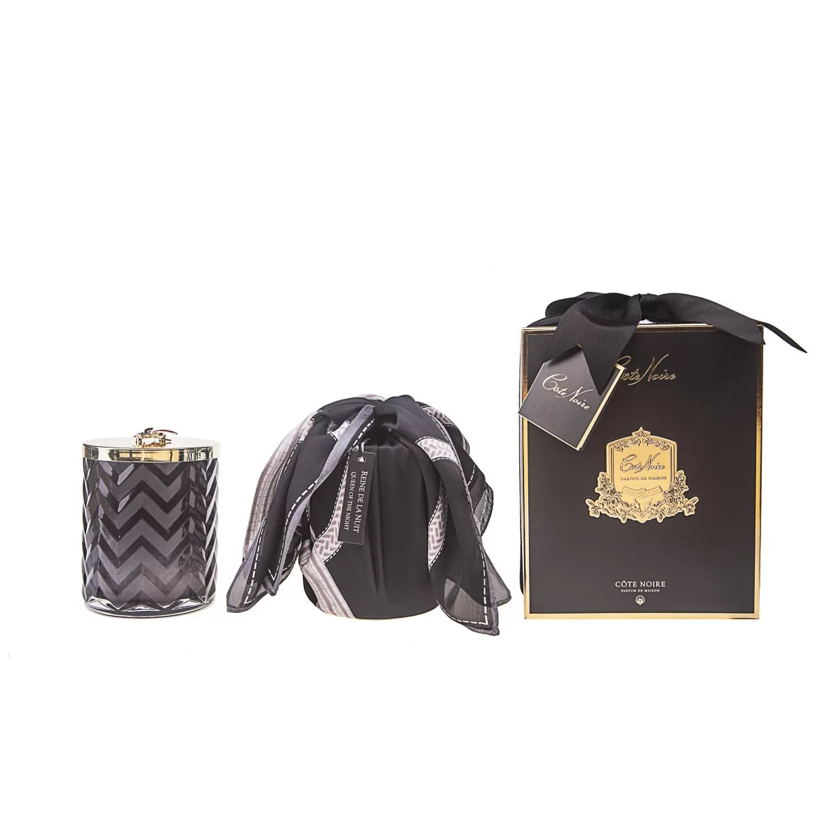 شمعة فاخرة RED BEE مع وشاح حريري