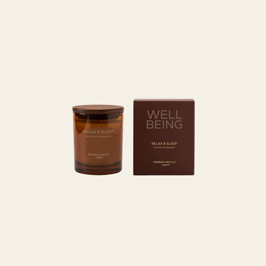 شمعة فاخرة كبيرة Relax & Sleep – Lavender & Chamomile | مجموعة Well Being