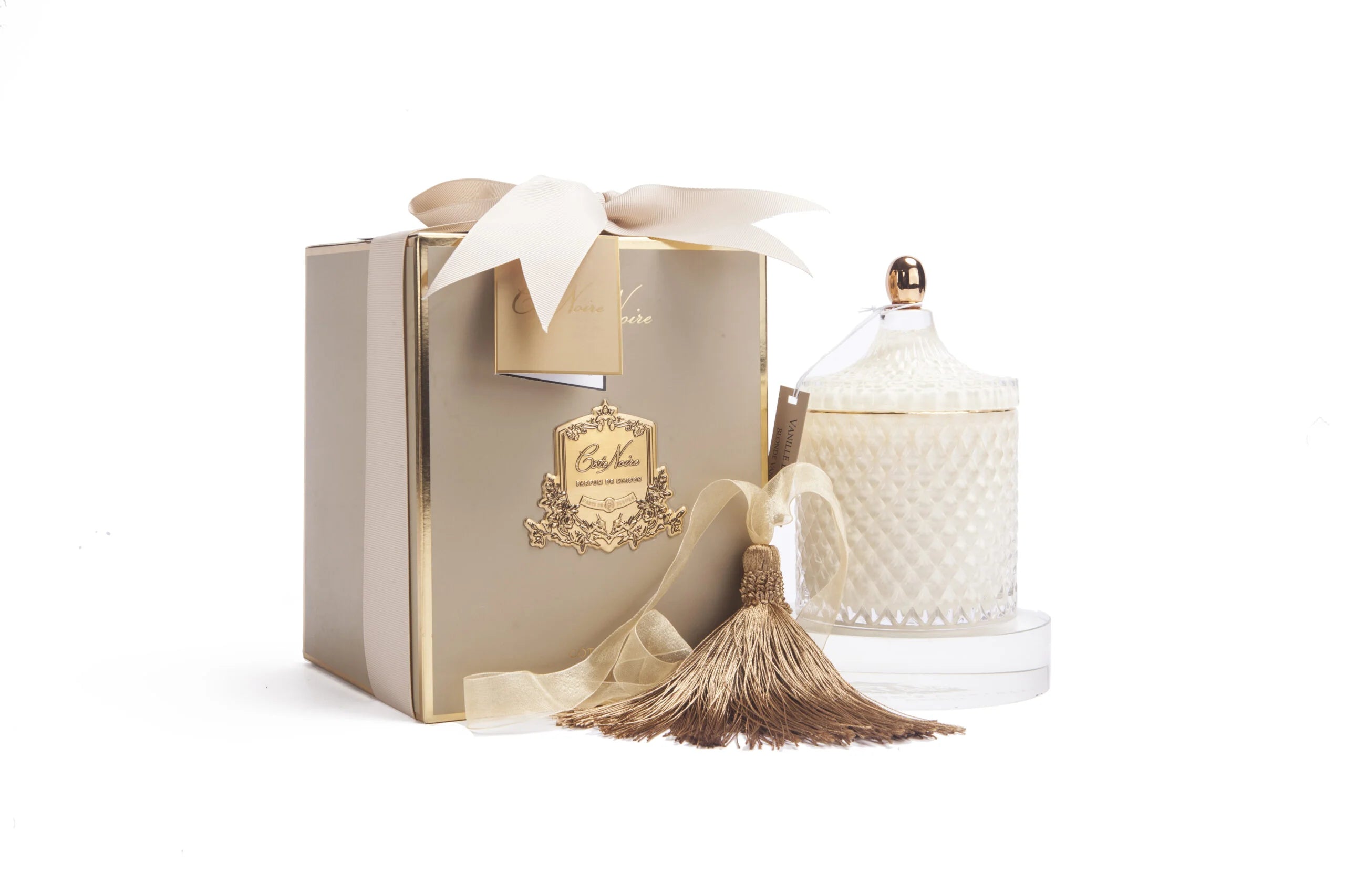 شمعة فاخرة كبيرة ART DECO – كريم