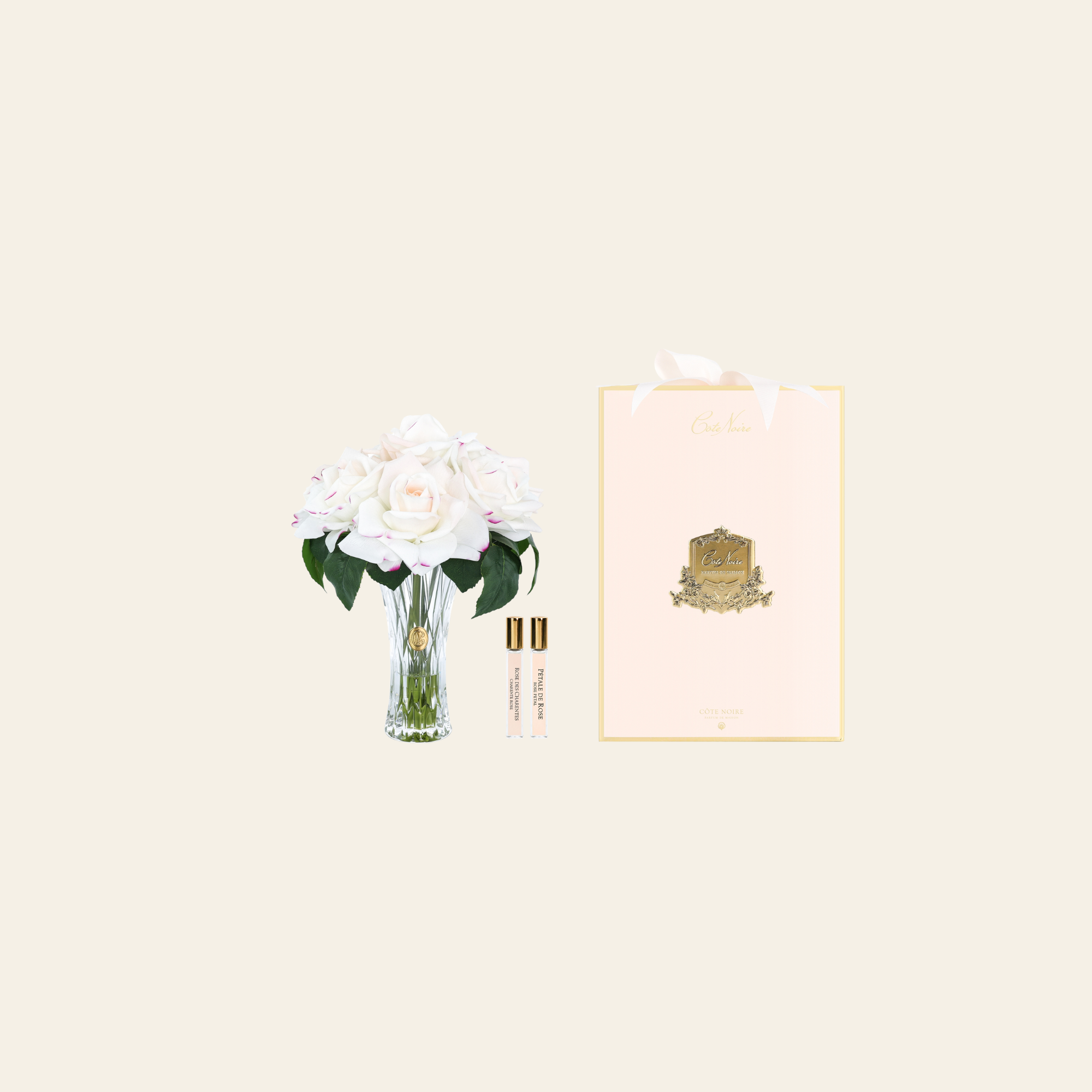 موزع عطر فاخر مع 7 ورود Charente Rose بلون Blush