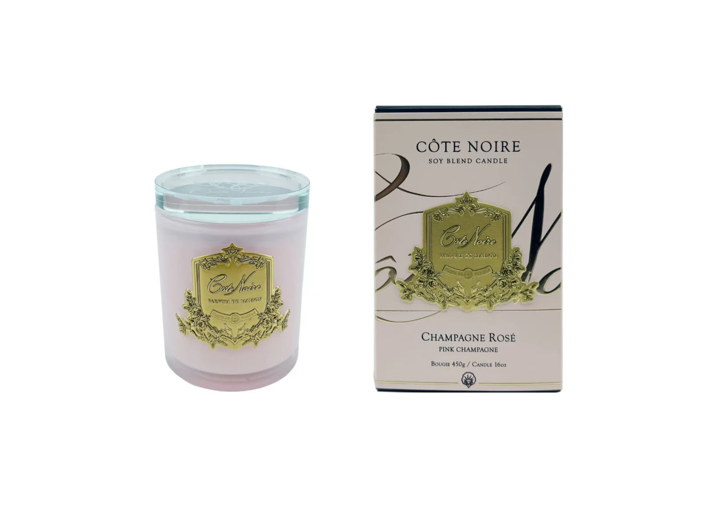 شمعة كبيرة وردية PINK CHAMPAGNE